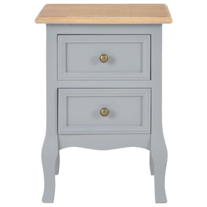 Nachttische 2 Stk. Grau 35x30x49 cm MDF