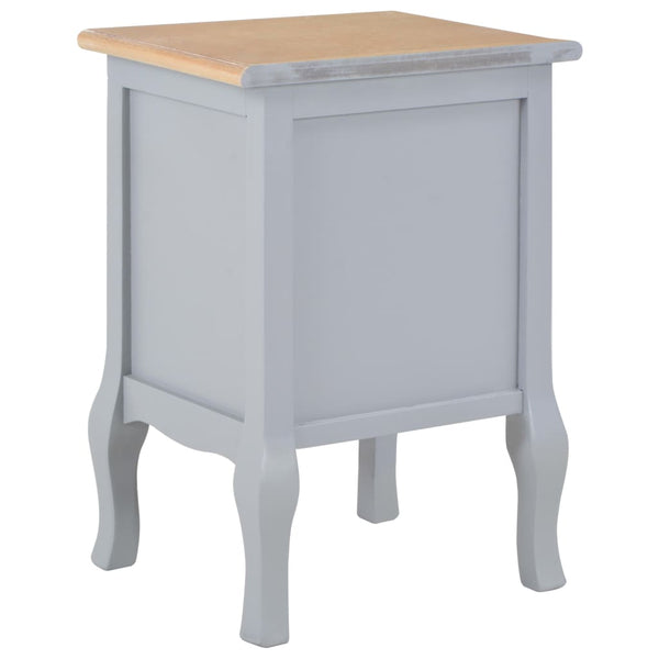 Nachttische 2 Stk. Grau 35x30x49 cm MDF