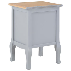 Nachttische 2 Stk. Grau 35x30x49 cm MDF
