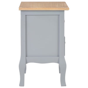 Nachttische 2 Stk. Grau 35x30x49 cm MDF