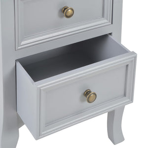 Nachttische 2 Stk. Grau 35x30x49 cm MDF