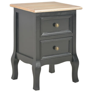 Nachttische 2 Stk. Schwarz 35x30x49 cm MDF