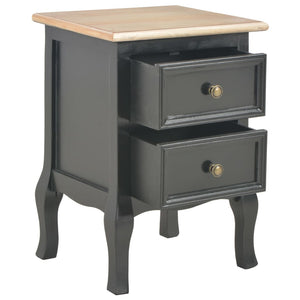 Nachttische 2 Stk. Schwarz 35x30x49 cm MDF
