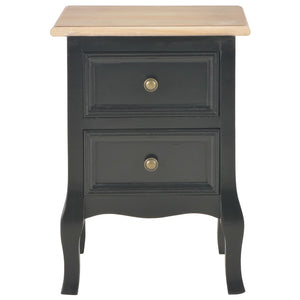 Nachttische 2 Stk. Schwarz 35x30x49 cm MDF