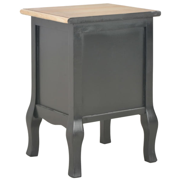Nachttische 2 Stk. Schwarz 35x30x49 cm MDF