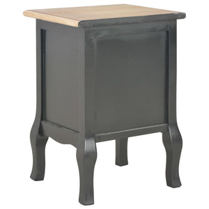 Nachttische 2 Stk. Schwarz 35x30x49 cm MDF