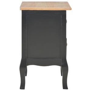 Nachttische 2 Stk. Schwarz 35x30x49 cm MDF