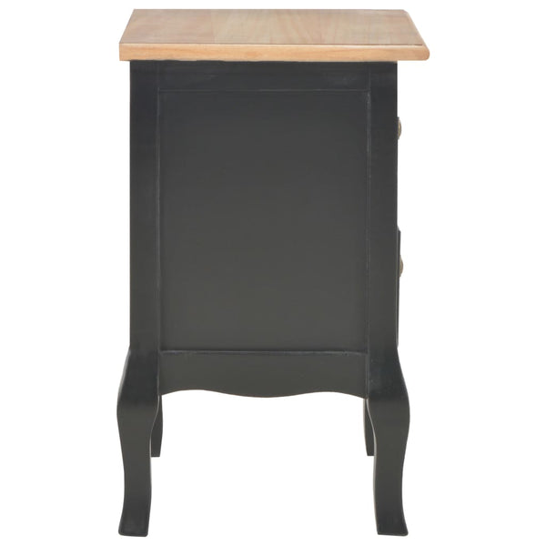 Nachttische 2 Stk. Schwarz 35x30x49 cm MDF