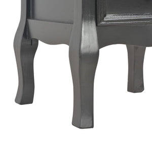 Nachttische 2 Stk. Schwarz 35x30x49 cm MDF