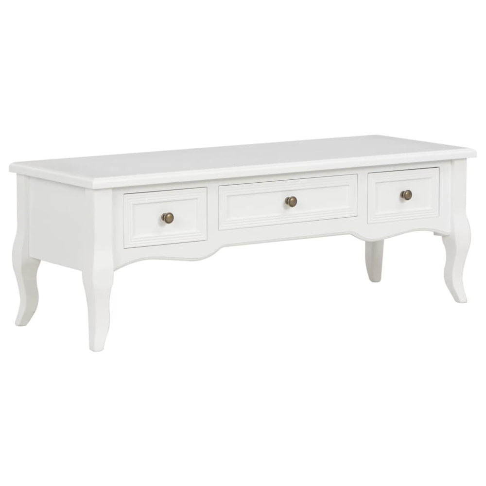 vidaXL Meuble TV Blanc 100 x 35 x 35 cm Bois