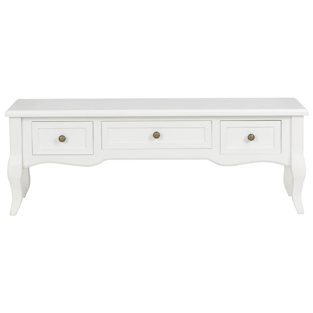 vidaXL Meuble TV Blanc 100 x 35 x 35 cm Bois