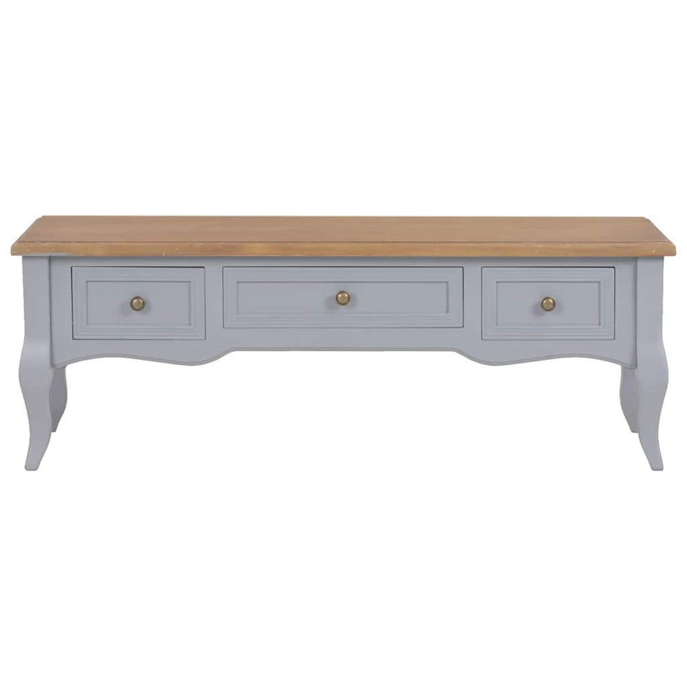 vidaXL Meuble TV Gris 100 x 35 x 35 cm Bois