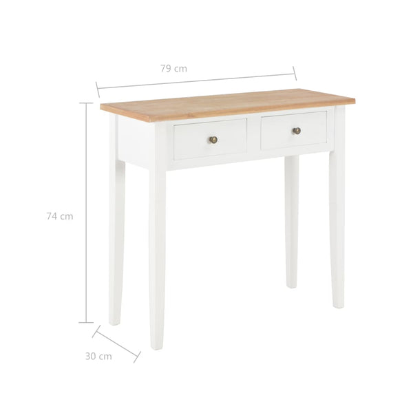 Frisiertisch Konsolentisch Weiß 79 x 30 x 74 cm Holz