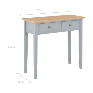 Frisiertisch Konsolentisch Grau 79 x 30 x 74 cm Holz