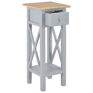 Beistelltisch Grau 27 x 27 x 65,5 cm Holz