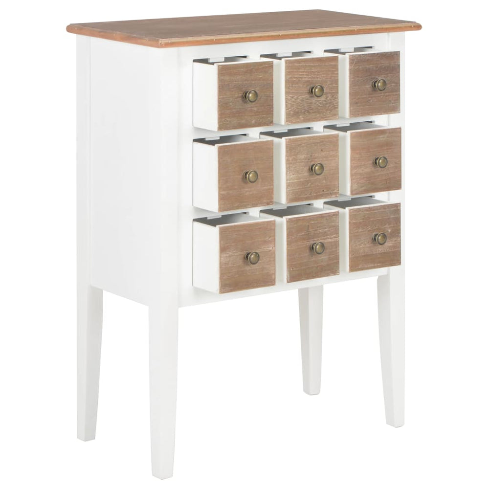 vidaXL Sideboard White 54x30x80 cm Solid Wood