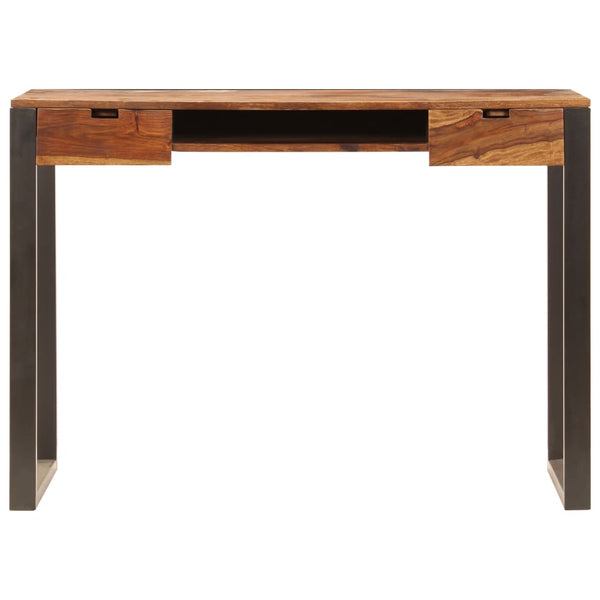 Schreibtisch 110 x 55 x 78 cm Massivholz Akazie und Stahl