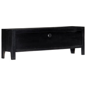 TV-Schrank Schwarz 118x30x40 cm Massivholz Mango