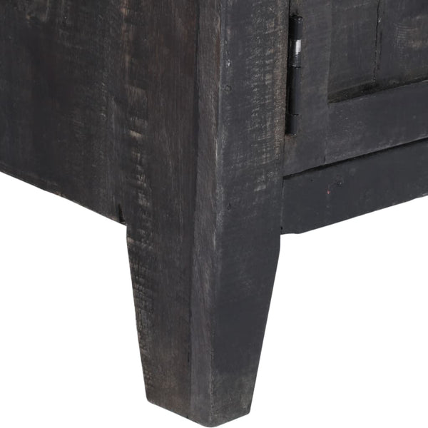 TV-Schrank Schwarz 118x30x40 cm Massivholz Mango