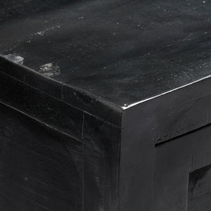 Sideboard Schwarz 147x40x80 cm Massivholz Mango