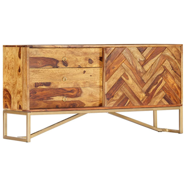 Sideboard 118x30x60 cm Massivholz Akazie