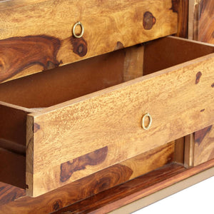 Sideboard 118x30x60 cm Massivholz Akazie