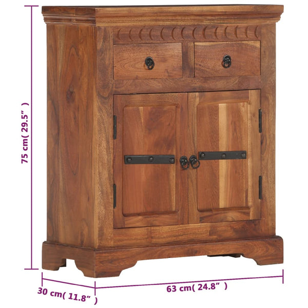 Sideboard 63x30x75 cm Massivholz Akazie
