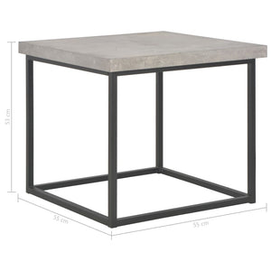 vidaXL Table basse 55x55x53 cm effet béton