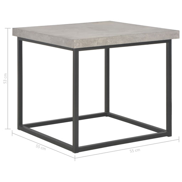 vidaXL Table basse 55x55x53 cm effet béton