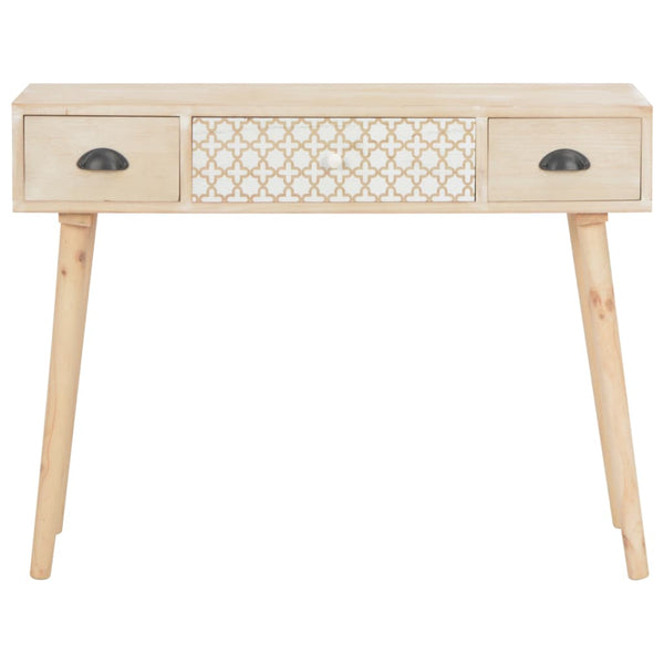 vidaXL Console 3 tiroirs 100x30x73 cm en pin massif