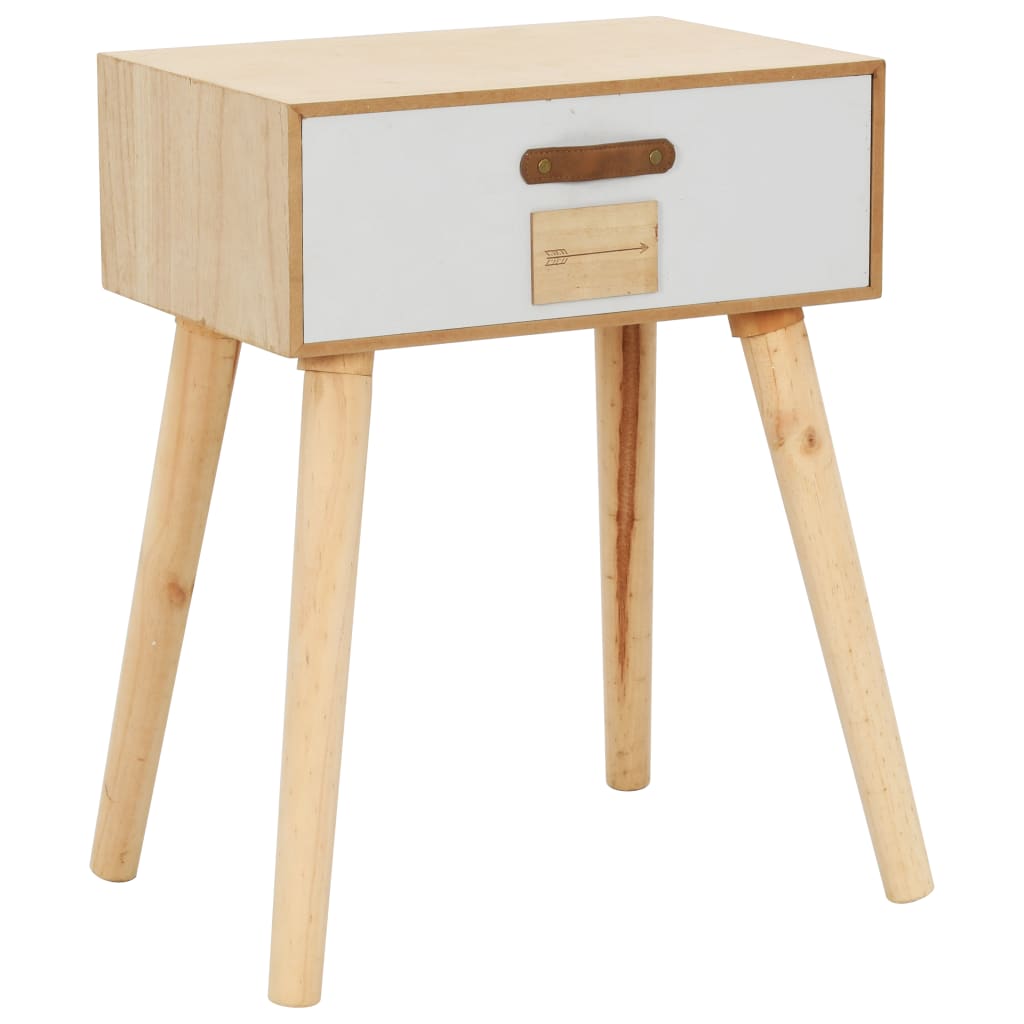 Nachttisch mit Schublade 44x30x58,5 cm Massivholz Kiefer