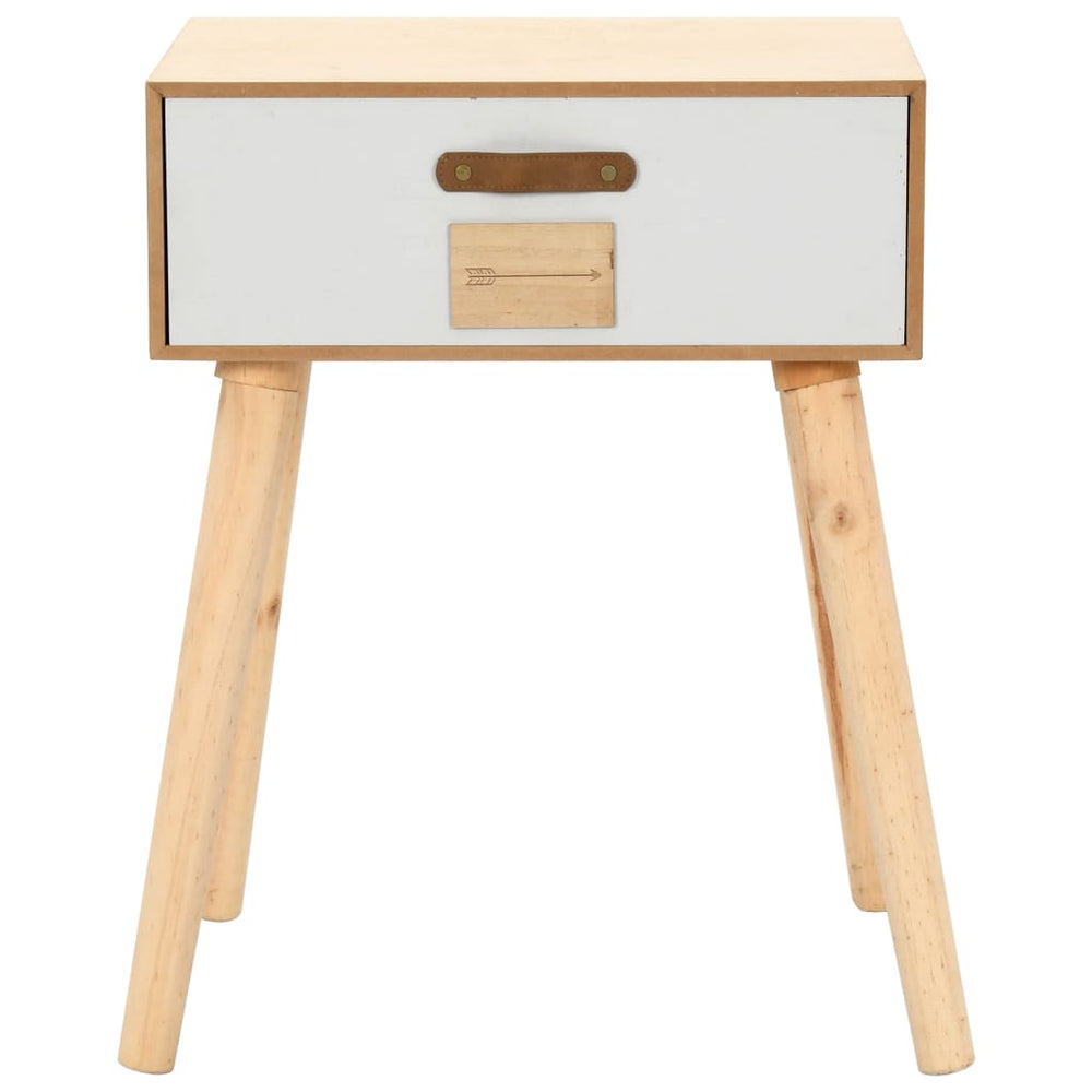 Nachttisch mit Schublade 44x30x58,5 cm Massivholz Kiefer