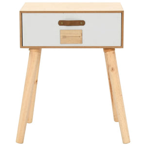 Nachttisch mit Schublade 44x30x58,5 cm Massivholz Kiefer