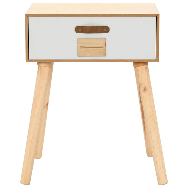 Nachttisch mit Schublade 44x30x58,5 cm Massivholz Kiefer