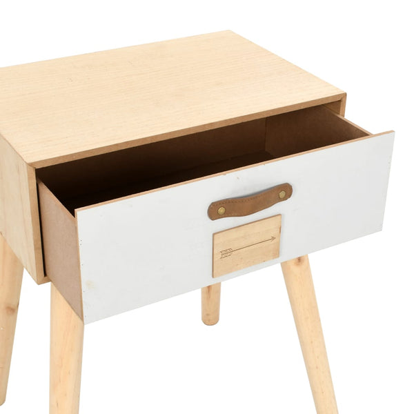 Nachttisch mit Schublade 44x30x58,5 cm Massivholz Kiefer