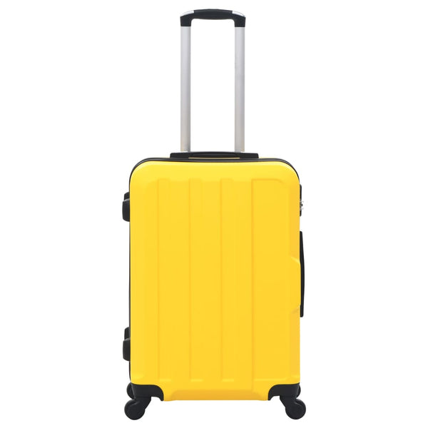 Gelbes ABS Hartschalen-Trolley-Set - 3-teilig