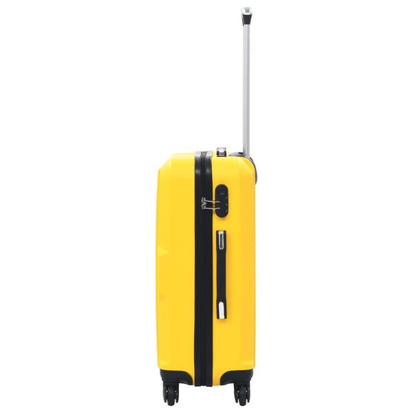Gelbes ABS Hartschalen-Trolley-Set - 3-teilig