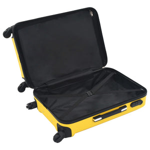Gelbes ABS Hartschalen-Trolley-Set - 3-teilig