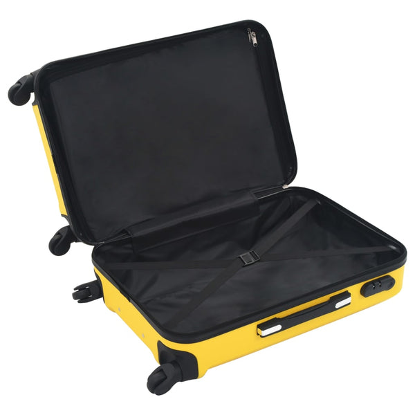 Gelbes ABS Hartschalen-Trolley-Set - 3-teilig
