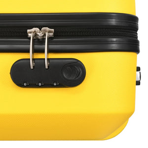 Gelbes ABS Hartschalen-Trolley-Set - 3-teilig