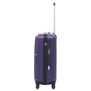 Lila Hartschalen-Trolley Set - 3-teilig
