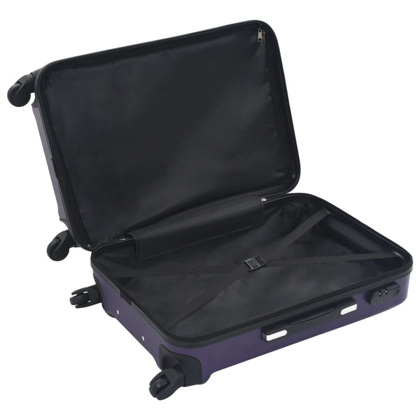 Lila Hartschalen-Trolley Set - 3-teilig