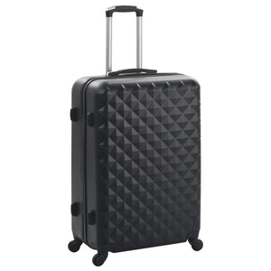 3-teiliges Hartschalen-Trolley-Set Schwarz