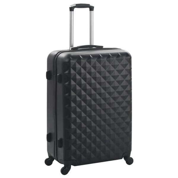 3-teiliges Hartschalen-Trolley-Set Schwarz