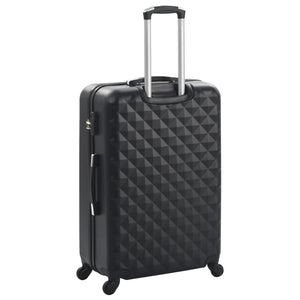 3-teiliges Hartschalen-Trolley-Set Schwarz