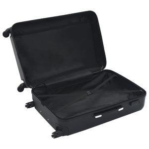 3-teiliges Hartschalen-Trolley-Set Schwarz