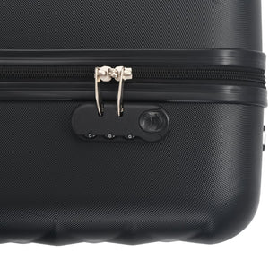 3-teiliges Hartschalen-Trolley-Set Schwarz