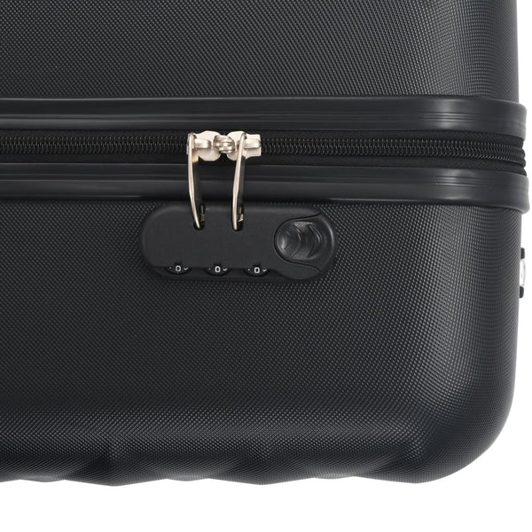 3-teiliges Hartschalen-Trolley-Set Schwarz