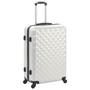 ABS Trolley Set 3-teilig Hell Silber
