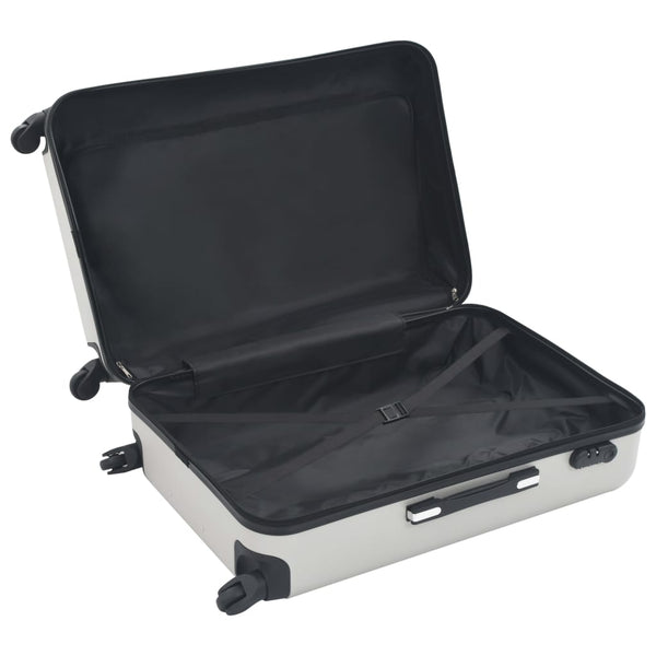 ABS Trolley Set 3-teilig Hell Silber